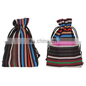 custom-made brand printable black drawstring cotton bag