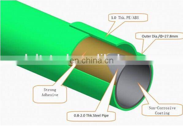 Plastic coated Pipe Lean Pipe all colors available