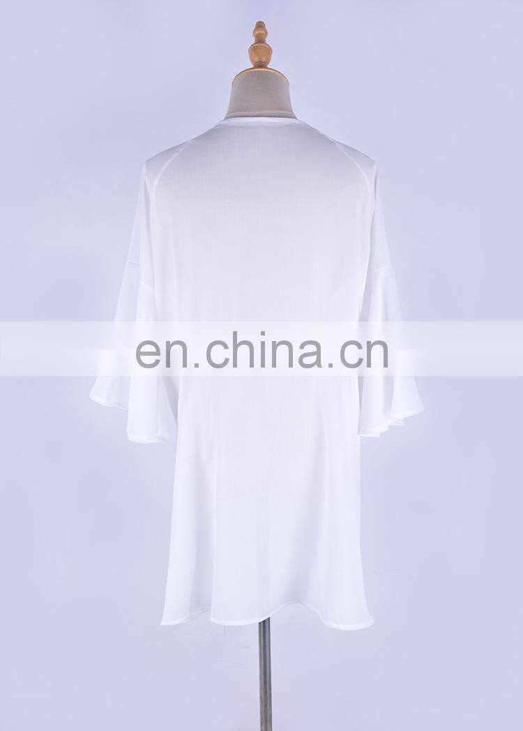 Chiffon Lace Beach Cover up Tunic for Beach Swimsuit cover up Kaftan Sarong Pareo de Plage Beach wear Women Top