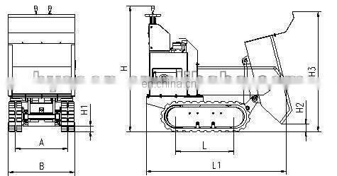 HYSOON FD350 mini track dumper