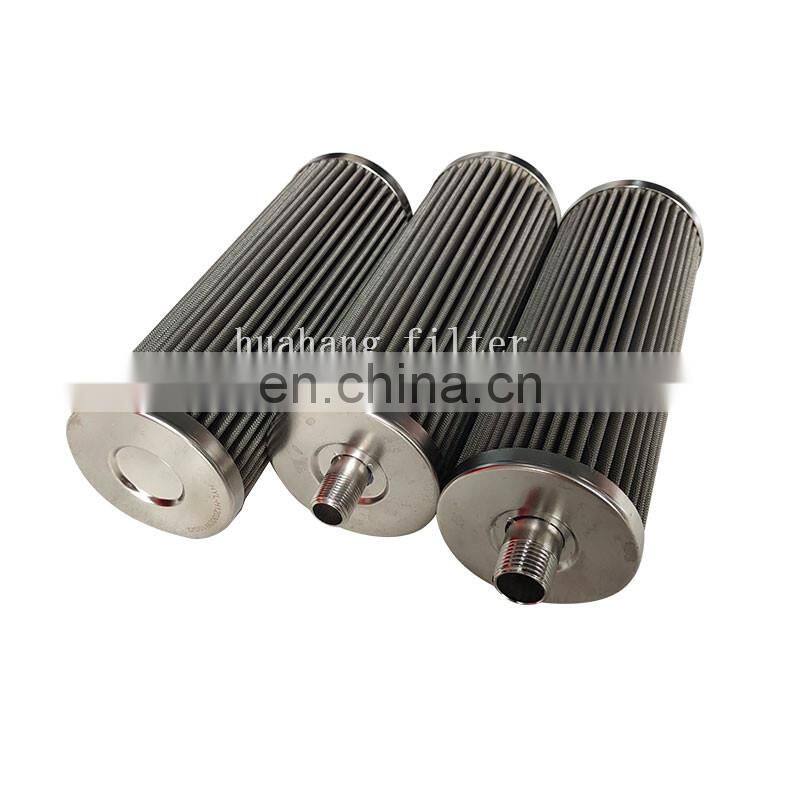 304 Stainless Steel Wire Mesh Pleated Metal Filter Element with Threaded interface