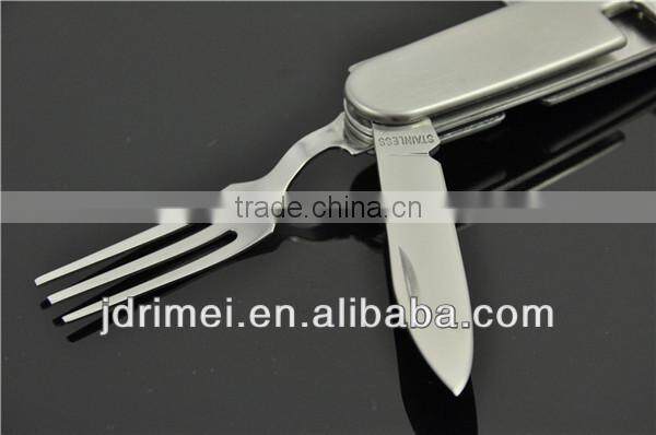 Stainless steel camping knife / fork spoon travel set