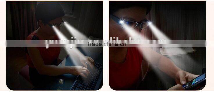 Ultra Bright Dual LED Lighted Up Map Book Readers Reading Black Full Frame Eye Glasses Eyeglass Spectacle Diopter Magnifier Ligh