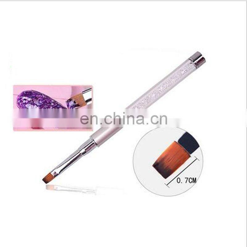 Nail Art Brush Pen Rhinestone Crystal Metal Acrylic Carving Gel Polish Decoration Painting Drawing Salon Liner Fin Tool Manicure
