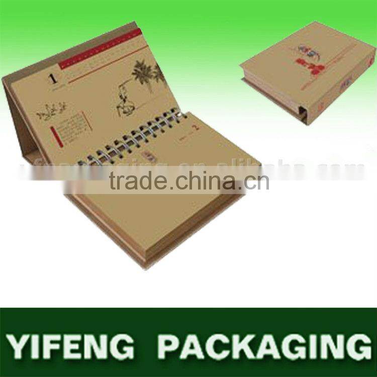 Guangzhou factory custom desk foldable calendar 2014
