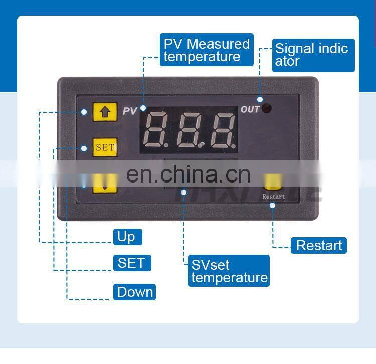 W3230 DC 12V 24V 110V-220V AC Digital Temperature Controller LED Display Thermostat With Heating Cooling Control Instrument