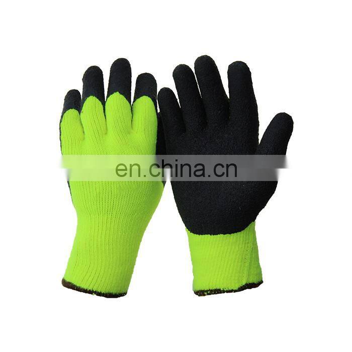 Antifreezing Thermal Gloves Polyacrylic Knitted Winter insulated Gloves Foam Latex 3/4 Palm Coated Cold Weather Gloves