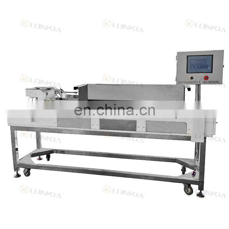 LONKIA Industrial Automatic Shrimp Kebab Skewer Machine, Meat Kebab Making Machine