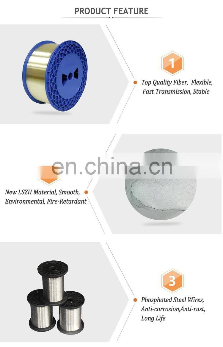 Low price Outdoor Self-supporting 2 Core ftth optical fiber cable roll