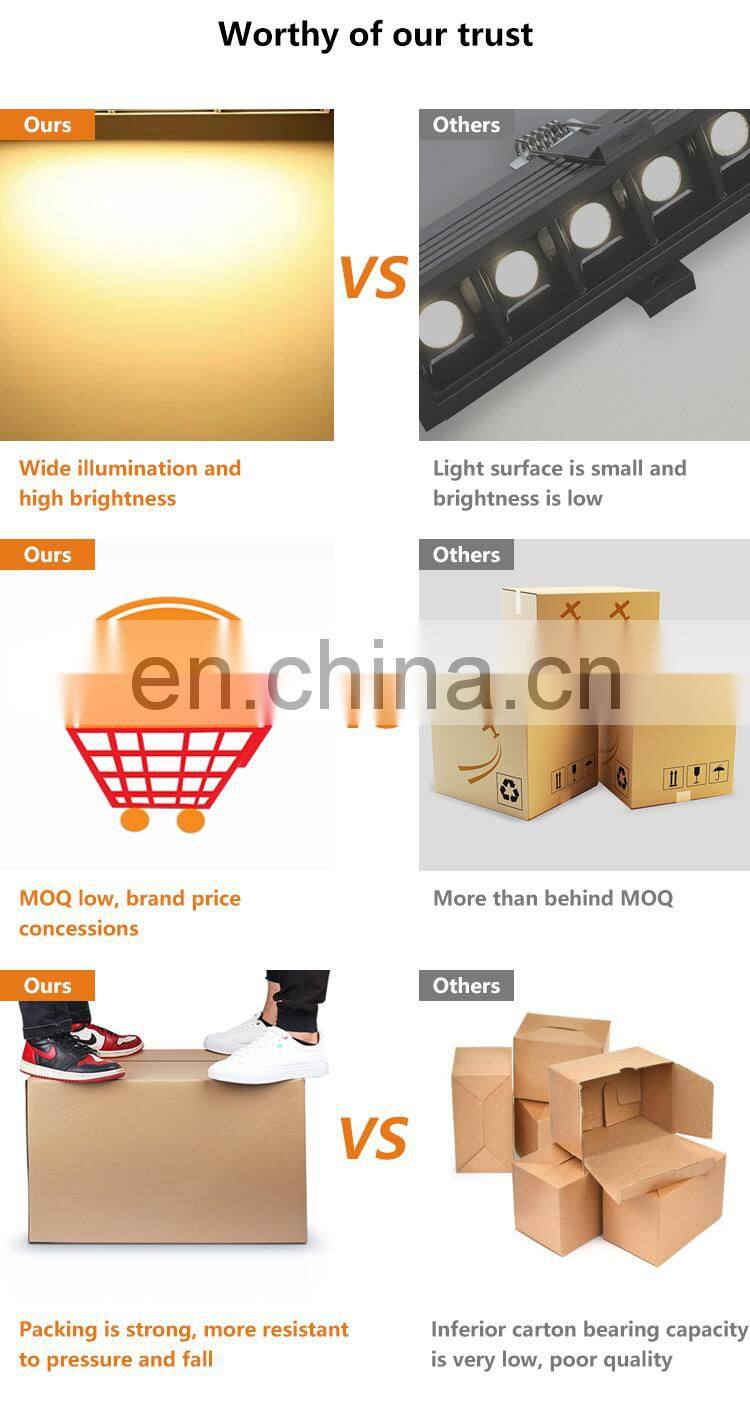 High Lumen Duo Line Indoor Office Mall 20 30 2*20 2*30 W LED Recessed Linear Down Light