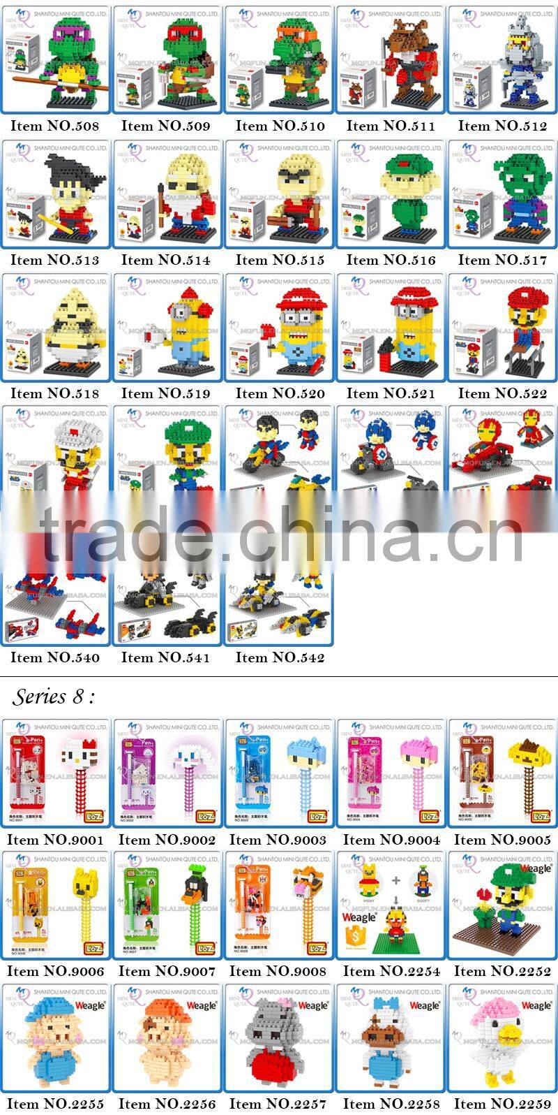 Mini Qute Over 500 styles loz diamond block gift for boy