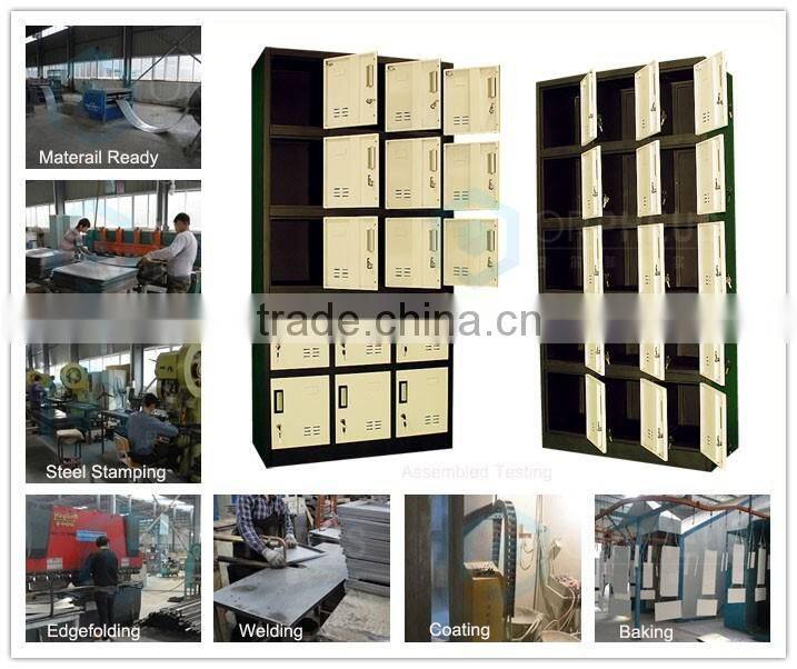 China Locker Manufacturer Supply Special Sale Metal Cabinets 3 Wide 5 Tier Wardrobe Cabinets Shoe Cabinet With Plastic Handle