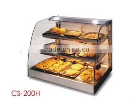APEX commercial glass food warmer display showcase