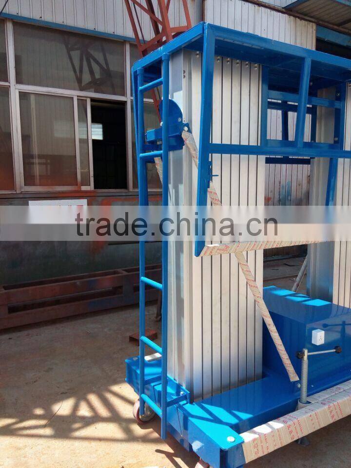 Double Mast Mobile Aluminum Rotating Folding Lift Table/double mast aluminium building cleaning lift