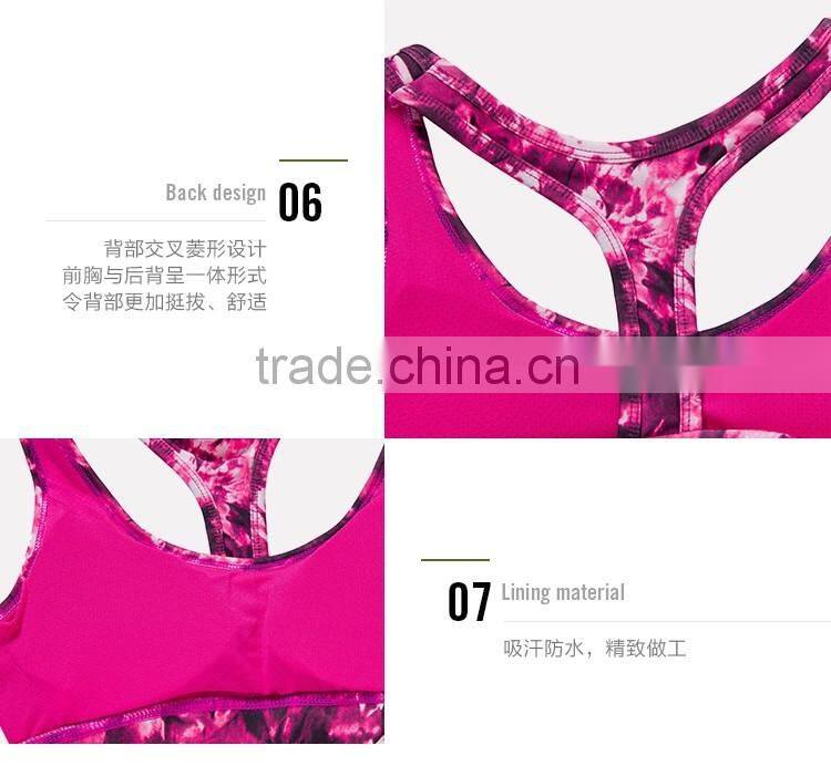 Moisture-wicking quick dry anti-UV sublimation wholesale sports bra