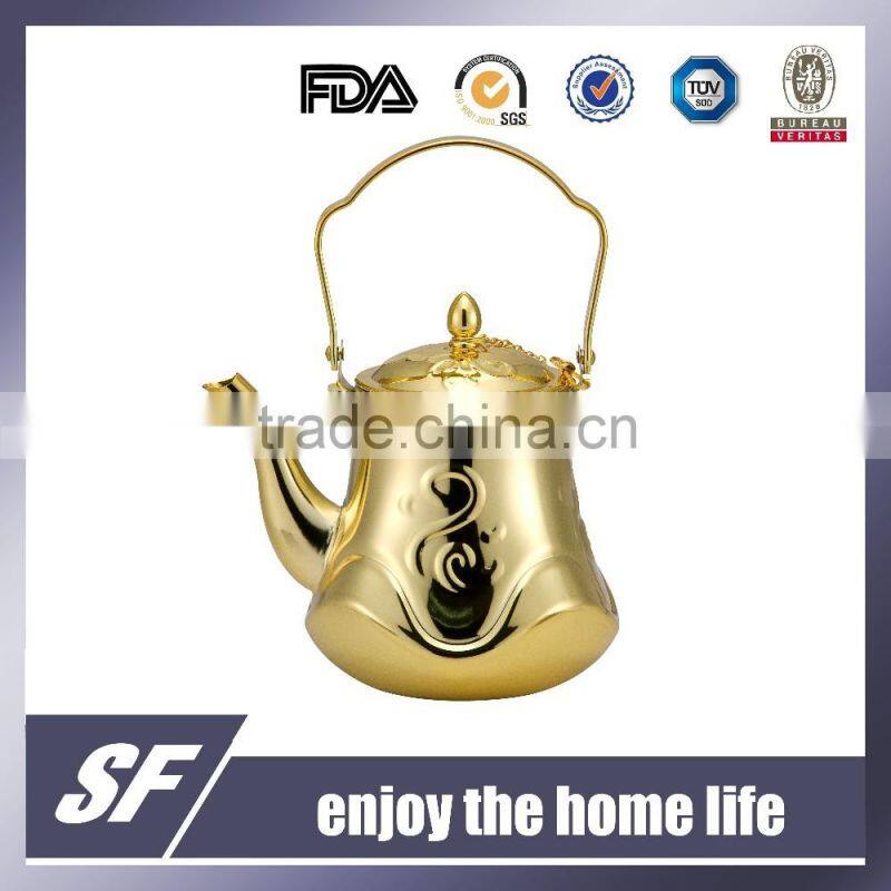 1.1 L Top Handle Purple plating and Gold plating Stainless Steel Tea Kettle/Tea Pot(SF-7786P)