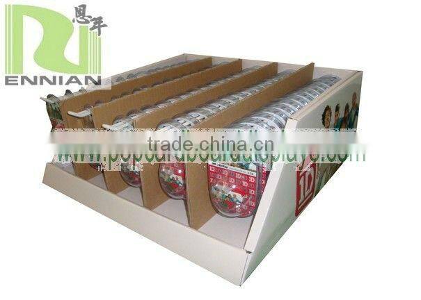 USB Disk Carton Box Cardboard Counter Displays One Direction With Metal Hook for hanging