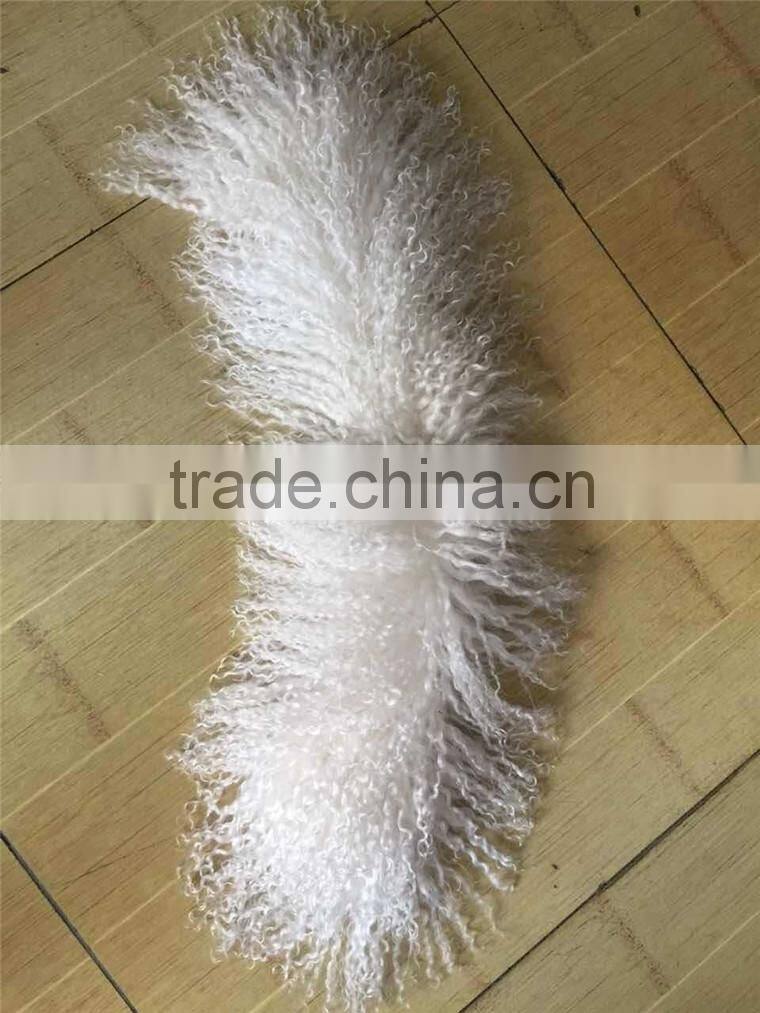 Genuine Mongolia Fur Scarf Natural Sheep Fur Collar Fur Muffler
