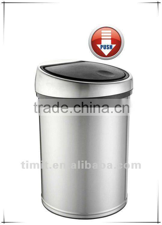 Superior Quality Stainless Steel SS and PP Inner Cover Round with Mirror Poloshing Recycling Bin