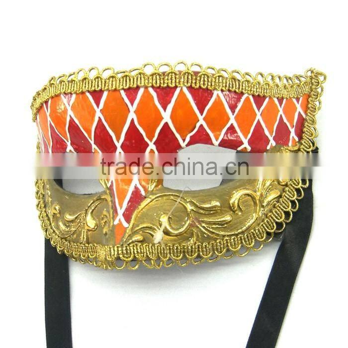Custume Carnival Accessories HT-HF026 Plastic Half Face Party Eye Mask and Eye Mask satin