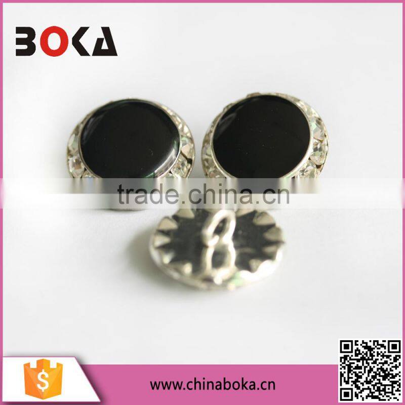 gold round acrylic metal button