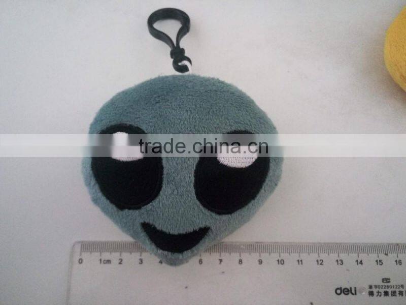 Free sample emoji Alien keychain/plush alien keychain/new custom of emoji keychain