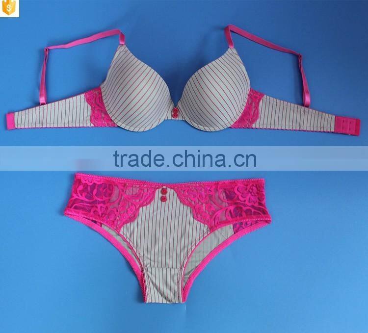 Free shipping zebra line decorative sweet girl bra underwear