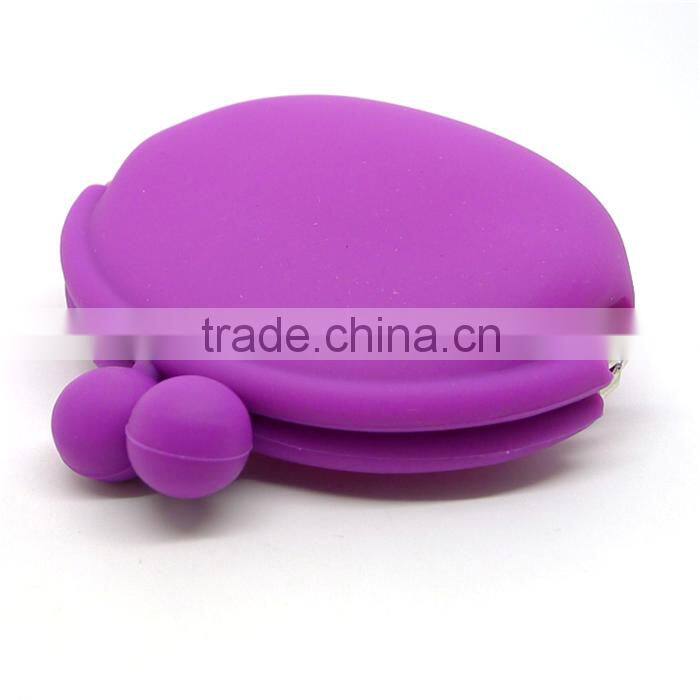 Customized Design Eco-friendly Silicone Mini Wallet With Zipper