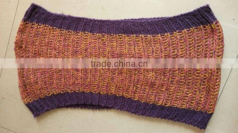 Hot Selling Fashion Warm Mohair Quality Two Colors Knitting Winter Circle Loop Scarf
