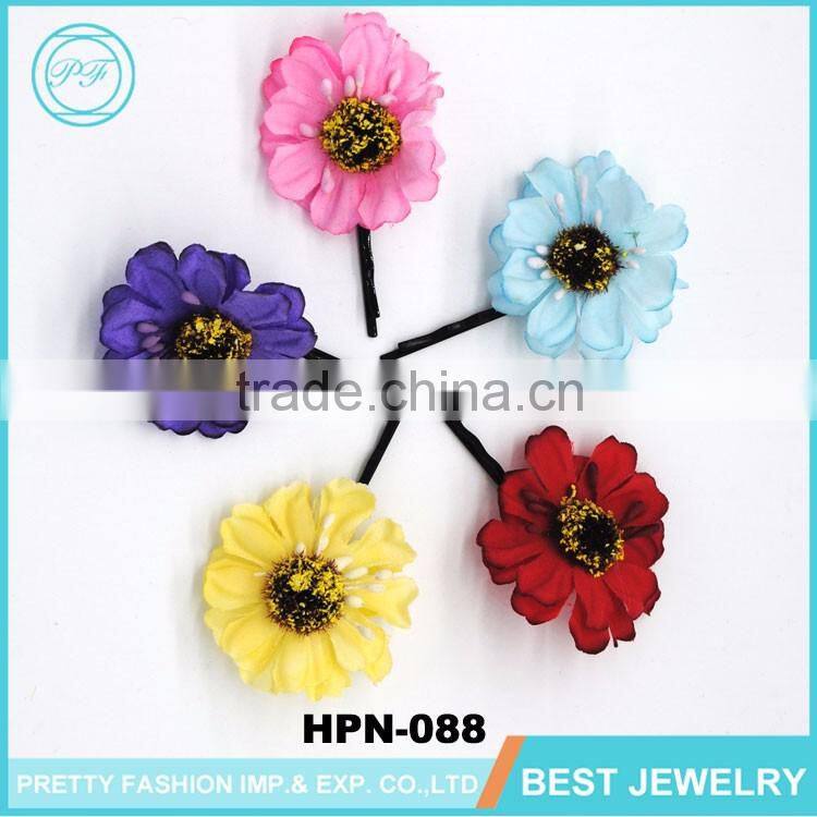 Wholesale Colorful Rose Fabric Flower Women Hair Accessories