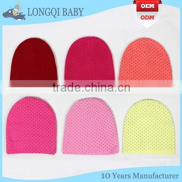 MZ-MS-030 100% cotton knitted customerized pattern newborn baby bonnet