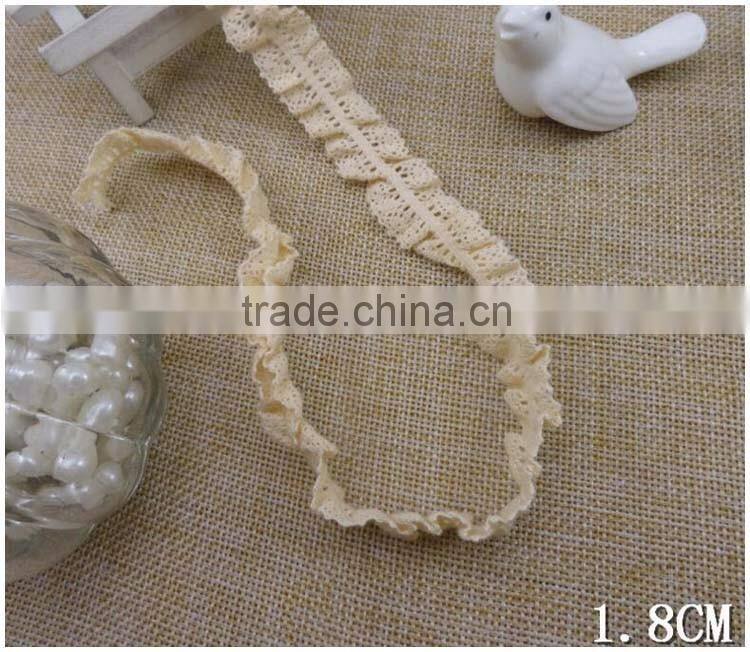 Double Side Slim Lace,0.73" Cheap Creamy White Crochet Thread100% Cotton African Lace in Korea