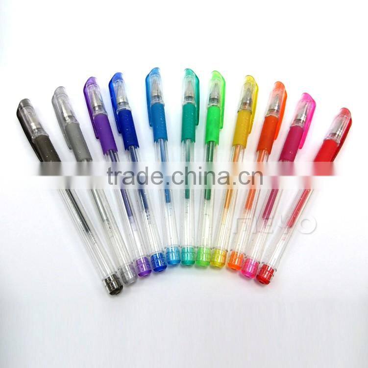 Promotional plastic oil pen roller ball pen with 60 colors