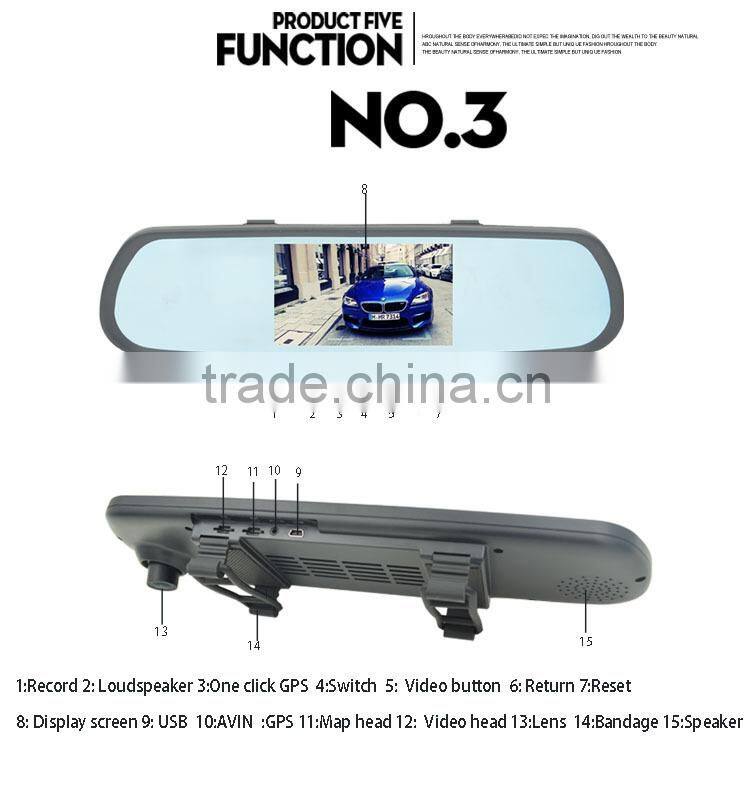 Car rearview mirror camera dvr,rearview mirror spy camera,car rearview camera