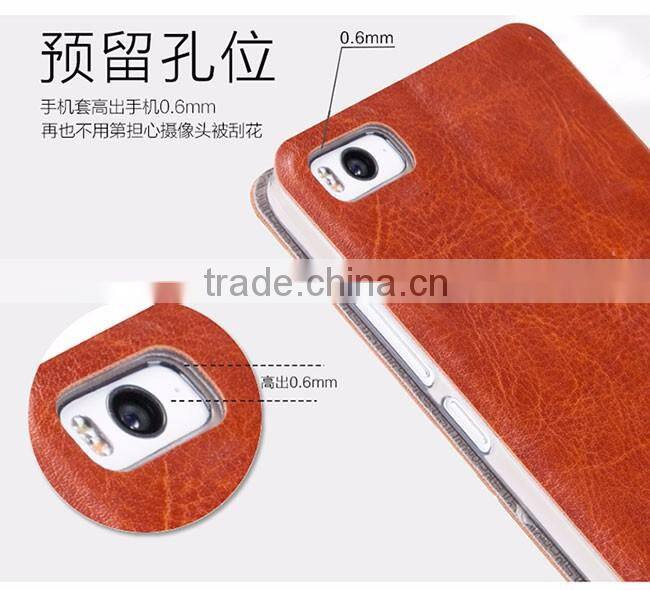Original MOFI Luxury Rui Series Slim PU Leather For Xiaomi Mi 4C Stand Flip Leather Cover Phone Bag For XiaoMi 4C TB-0123