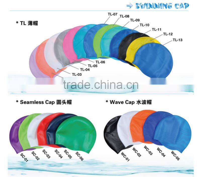 Super flexible silicone swimming cap,adult swimming cap of TP-08