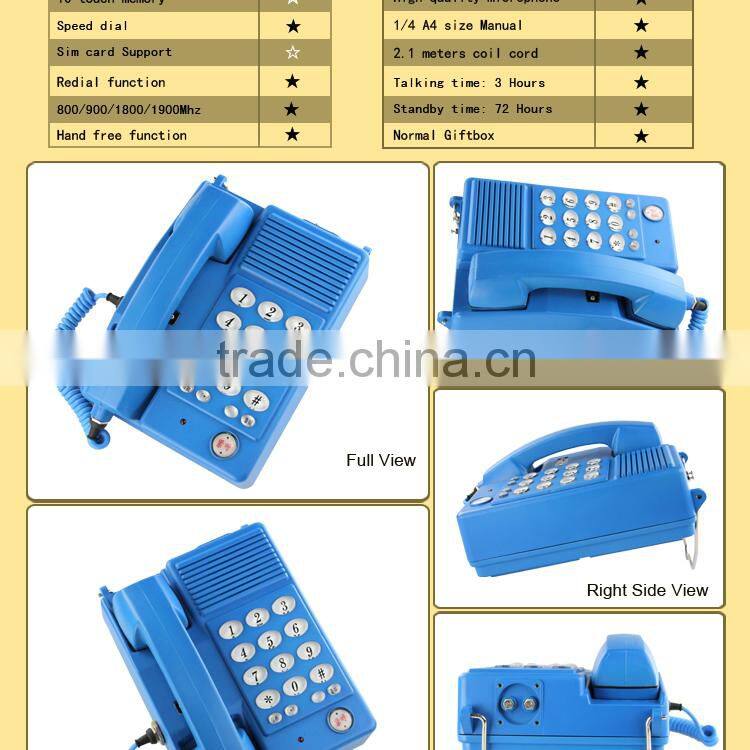 tough blinking keyboard waterproof industrial telephone