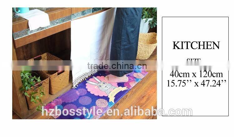Printed kitchen mat anti-slip floor mats 2 set rugs running