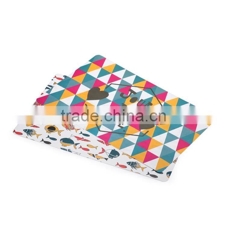 2016 new product flexible plastic placemat printed table placemat pp placemat
