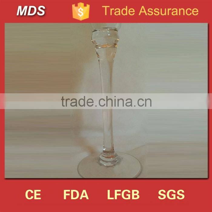Amber stemmed goblet wine glass candle holders shape