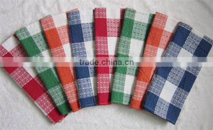 home textiles high quality kitchen cotton towel with check