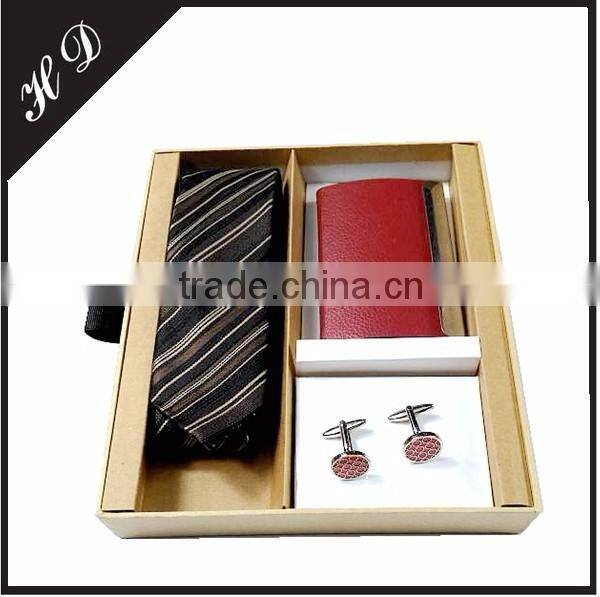 Tie Cufflink Pocket Square Set Gift Packing Box