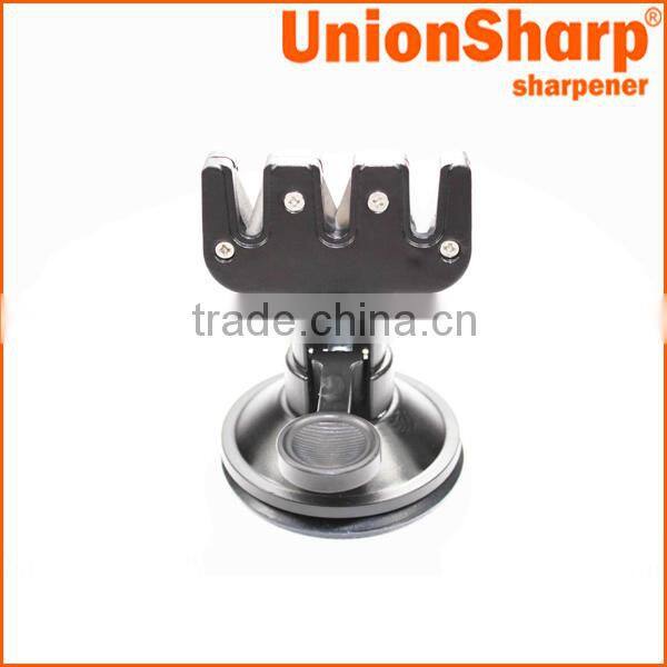 Kitchen ceramic knife sharpener with suction pad