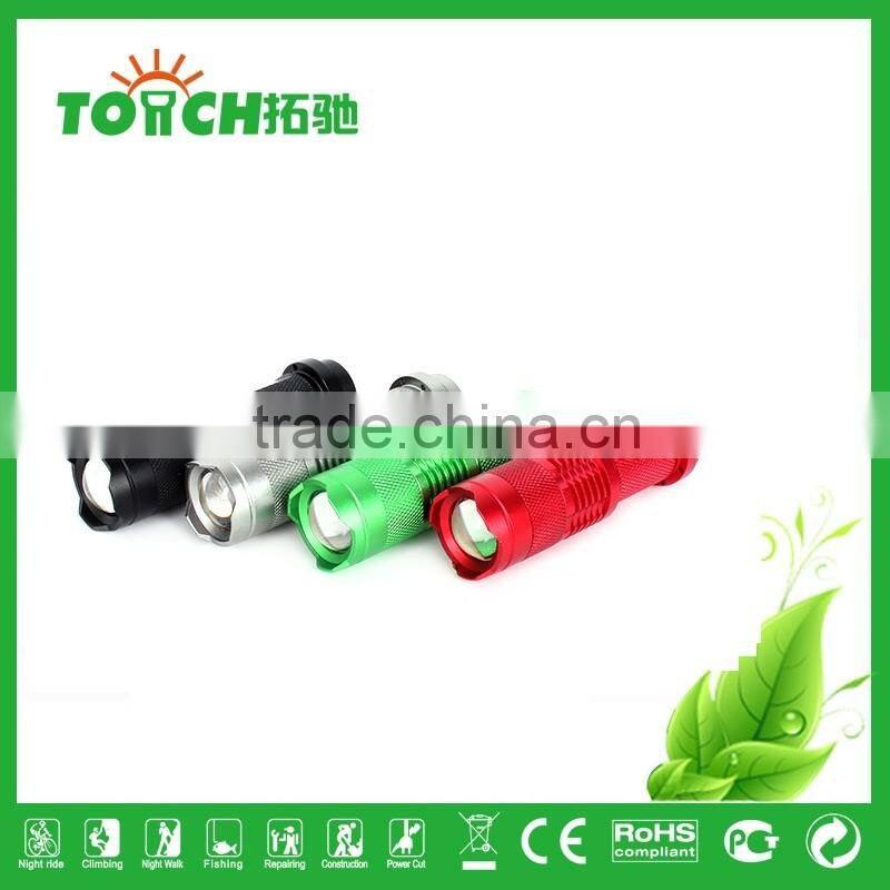 Mini High Power LED flashlight Waterproof Zoomable Torch Light Portable Pocket Flashlight led lamp
