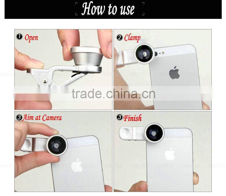 Wholesale Universal Clip-on 0.4x Super Wide Angle Phone Lens for IPhone Ipad Samsung Mobile Phone Camera Lens