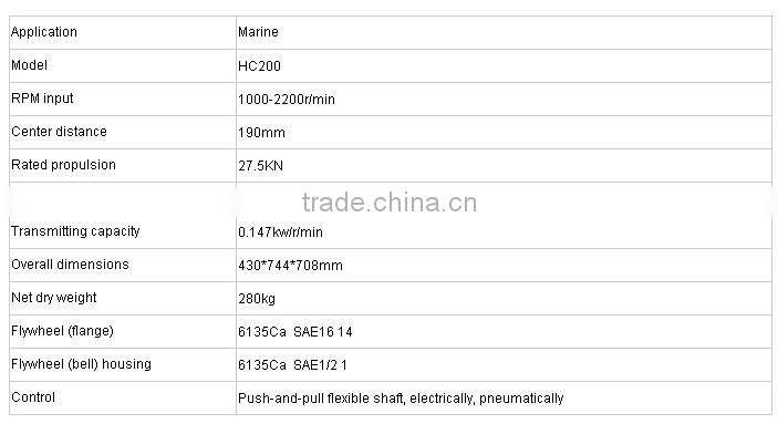 Hangzhou Advance Light Hi-Speed Marine Gearbox HC200