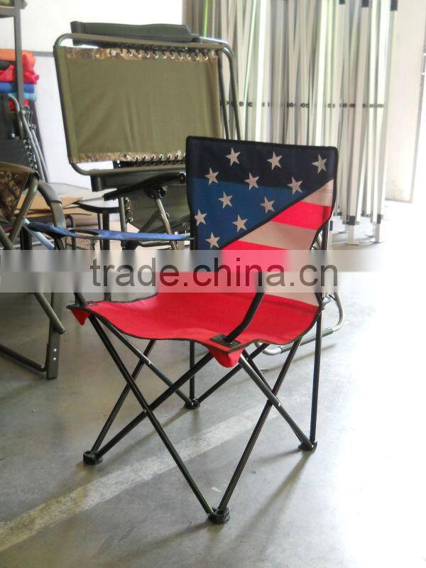 Flag Folding Camping Chair With Flag Printing
