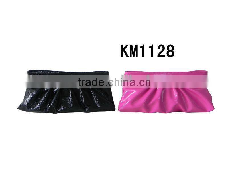 Fashion patent pu clutch cosmetic bag