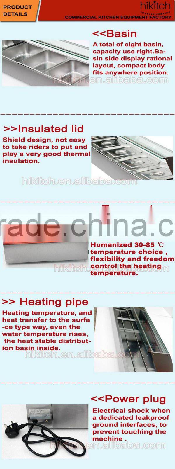 Guangzhou commercial kitchen equipment factory 8-basin eelectric bain marie