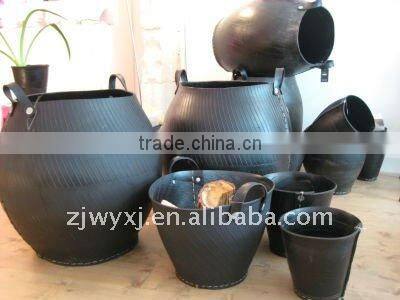 Recycled rubber bucket,artcrafts,Tire basket,handmade products
